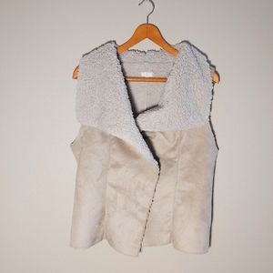 New Faux Suede and Sheep Lined Vest. Size XL.